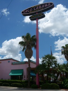Photo of the Taco Cabana on Broadway at Mulberry in San Antonio, Texas.