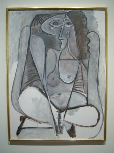 Photo of Picasso's painting of a woman.