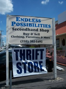 Photo of the sign outside of Endless Possibilities, 248 West Olmos Drive.