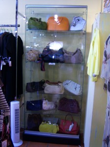 Photo of designer handbags at Otra Vez Couture Consignment.