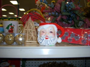 Photo of Christmas items for sale at Goodwill on Austin Highway.