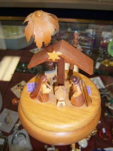 Photo of Nativity music box made in Germany.