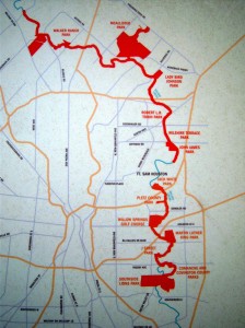 Photo of a Salado Creek Greenway map