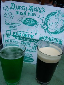Photo of pints of beer at Durty Nelly's Irish Pub on San Antonio's River Walk.